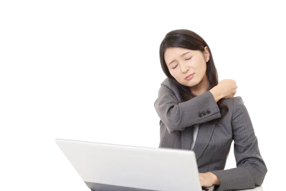 画像：肩が凝った女性